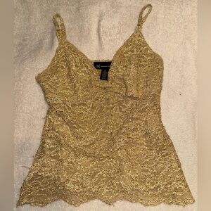 inc gold lace tank